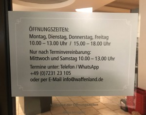 Unsere Öffnungszeiten